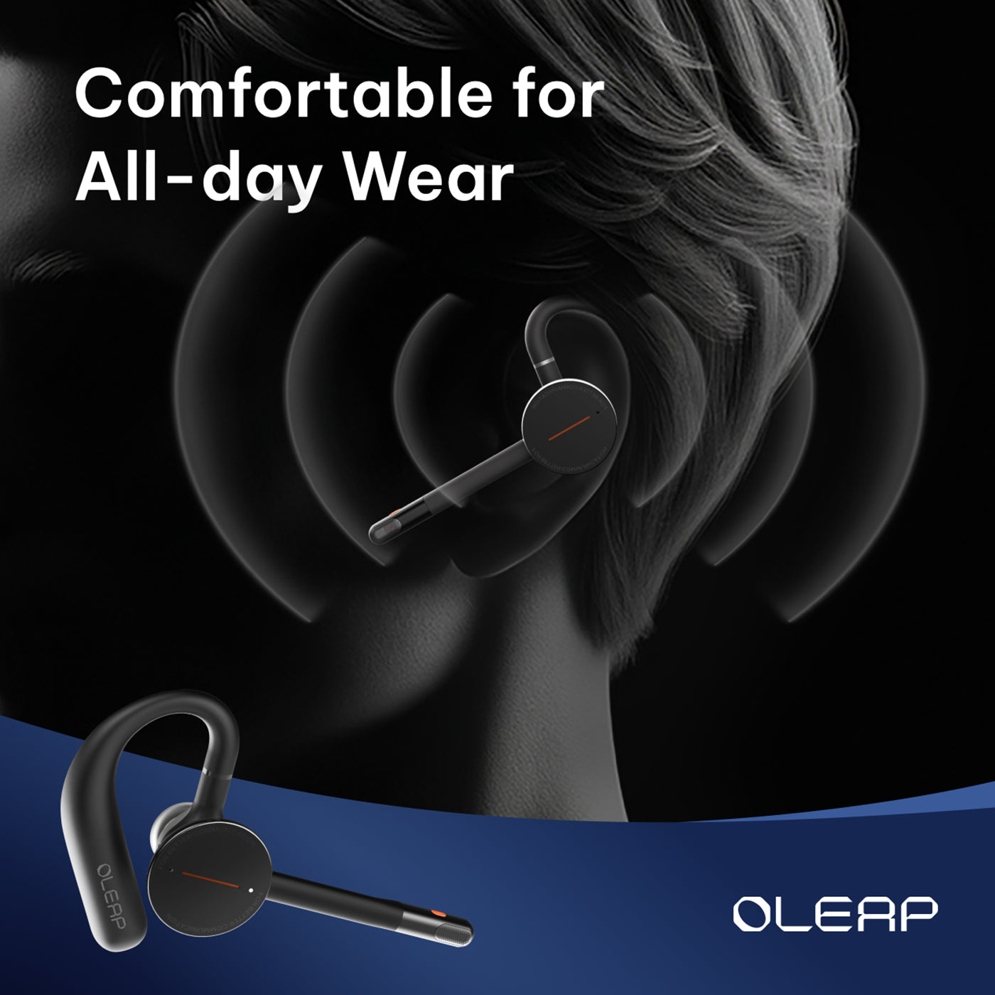 Oleap Archer AI Meeting Headset with Noise Microphone