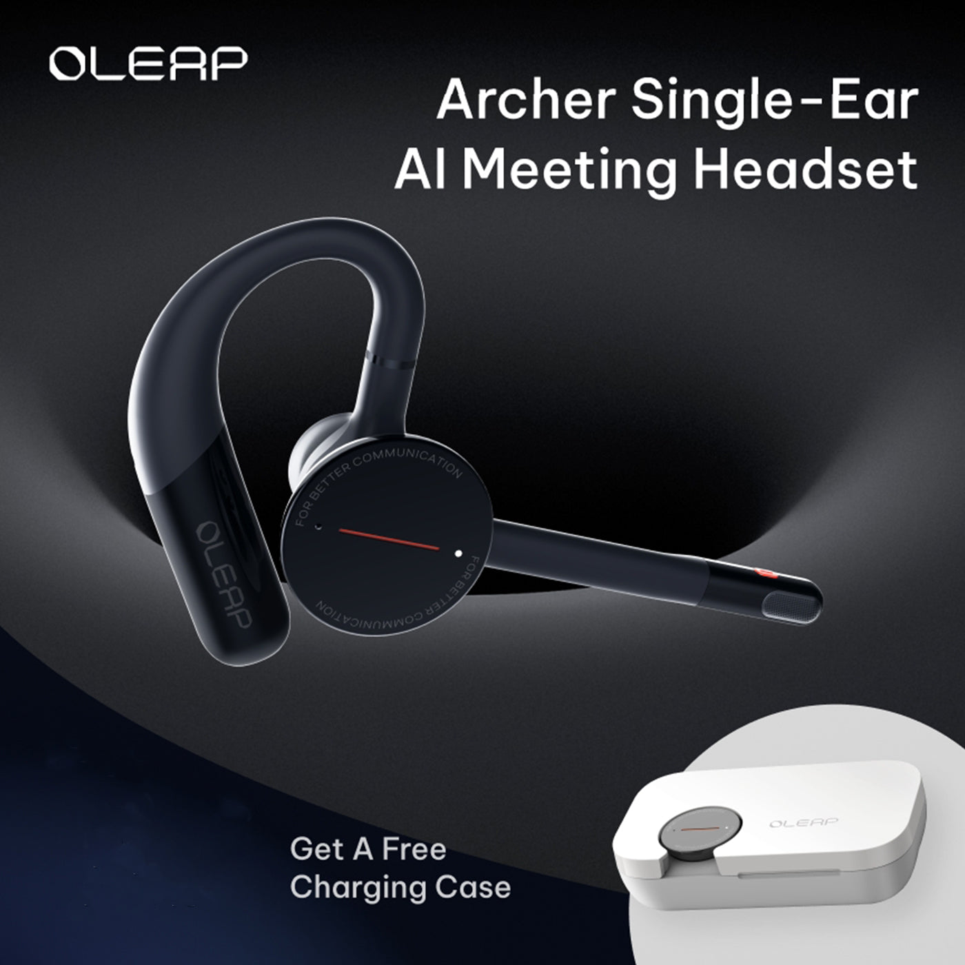 Oleap Archer AI Meeting Headset with Noise Microphone