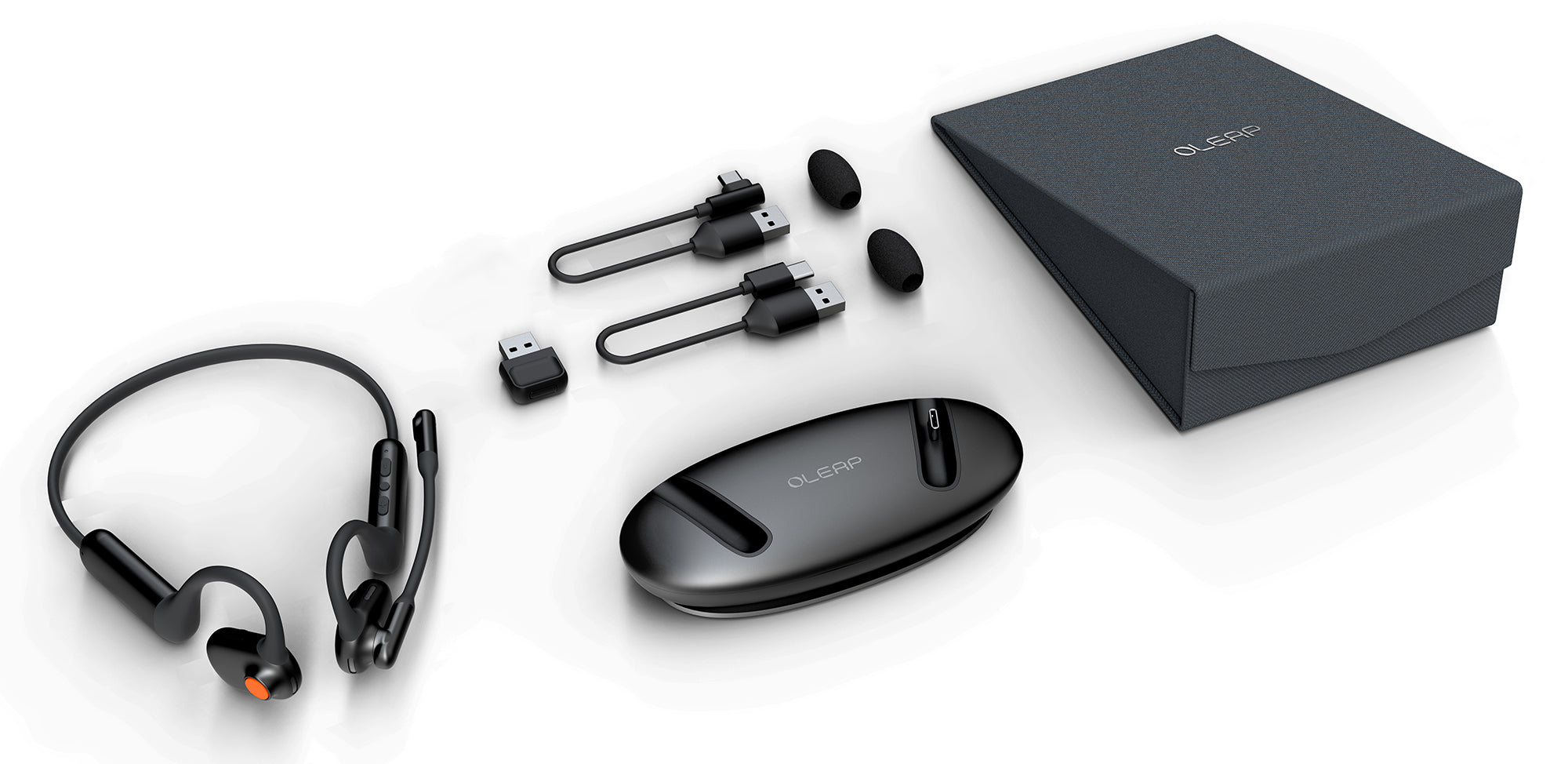 An image showing an Oleap Pilot with all its accessories 